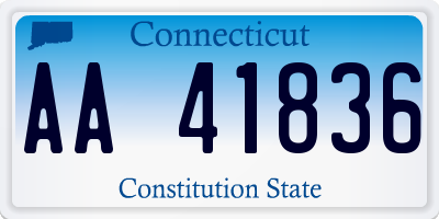 CT license plate AA41836