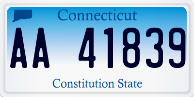 CT license plate AA41839