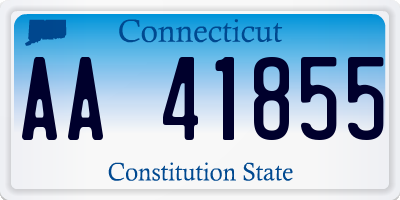 CT license plate AA41855