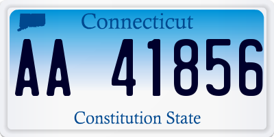 CT license plate AA41856