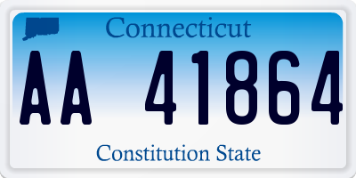 CT license plate AA41864