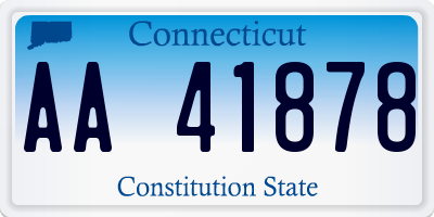 CT license plate AA41878