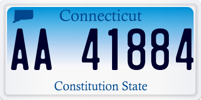 CT license plate AA41884