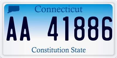 CT license plate AA41886