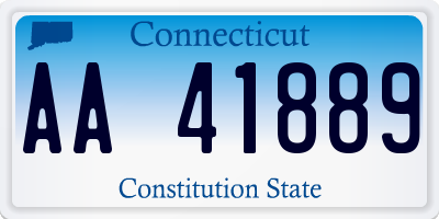 CT license plate AA41889