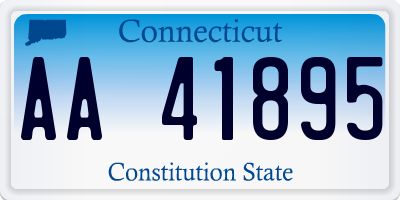 CT license plate AA41895