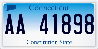 CT license plate AA41898