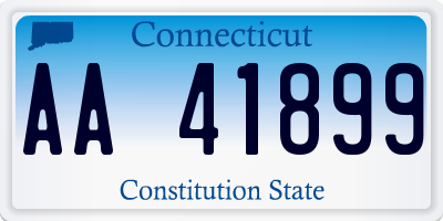 CT license plate AA41899