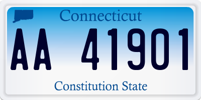 CT license plate AA41901