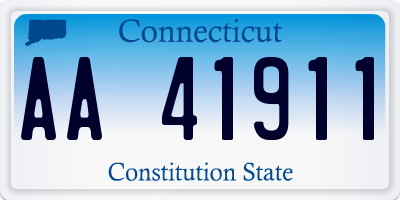 CT license plate AA41911