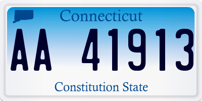 CT license plate AA41913