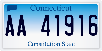 CT license plate AA41916