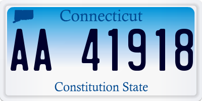 CT license plate AA41918