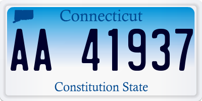 CT license plate AA41937