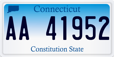 CT license plate AA41952