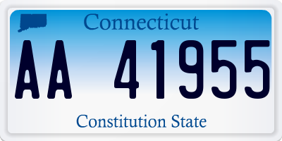 CT license plate AA41955