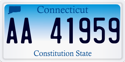 CT license plate AA41959