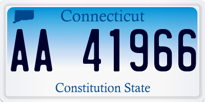 CT license plate AA41966