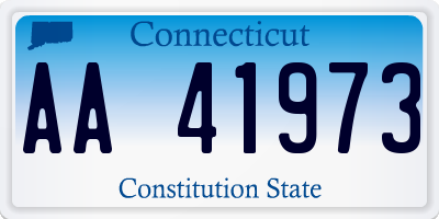 CT license plate AA41973