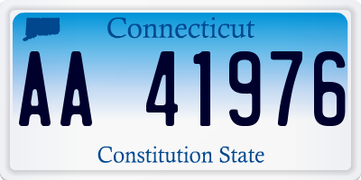 CT license plate AA41976