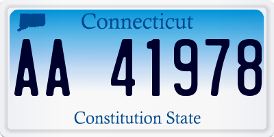 CT license plate AA41978