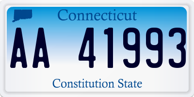 CT license plate AA41993