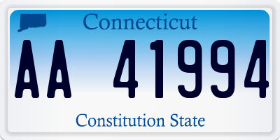 CT license plate AA41994