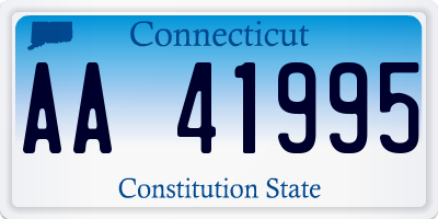 CT license plate AA41995