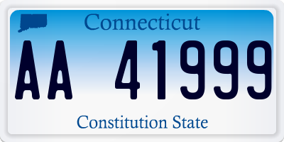 CT license plate AA41999