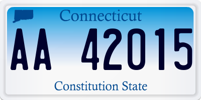 CT license plate AA42015