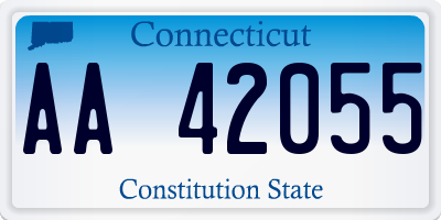 CT license plate AA42055