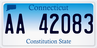 CT license plate AA42083