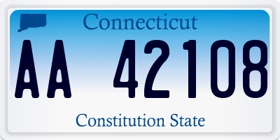 CT license plate AA42108