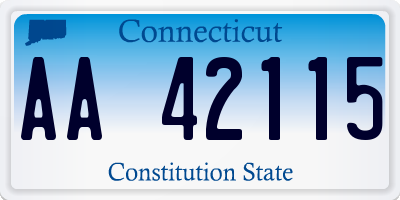 CT license plate AA42115