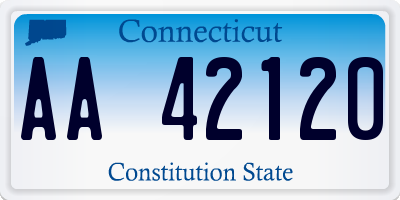 CT license plate AA42120