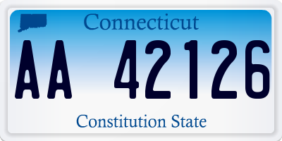 CT license plate AA42126