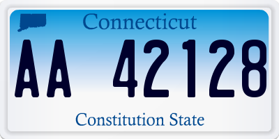 CT license plate AA42128