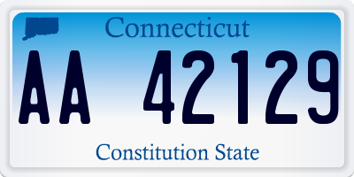CT license plate AA42129