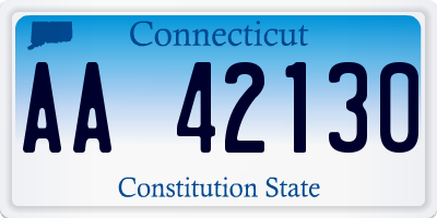 CT license plate AA42130