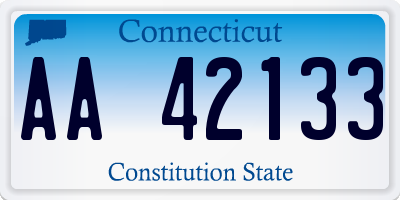 CT license plate AA42133