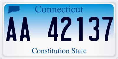 CT license plate AA42137
