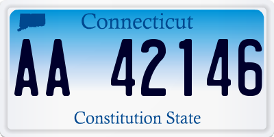 CT license plate AA42146