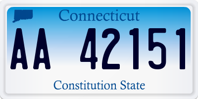 CT license plate AA42151