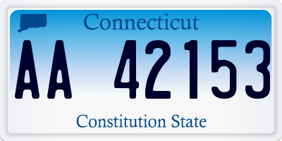 CT license plate AA42153