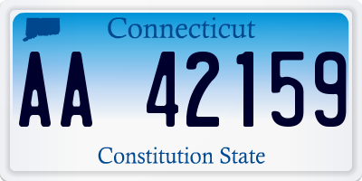 CT license plate AA42159