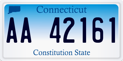 CT license plate AA42161