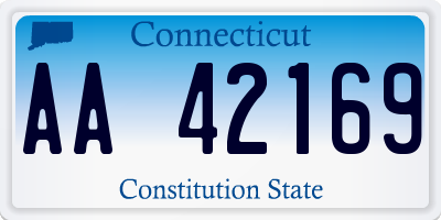 CT license plate AA42169