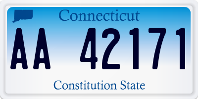 CT license plate AA42171