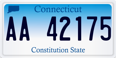 CT license plate AA42175