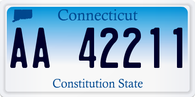 CT license plate AA42211